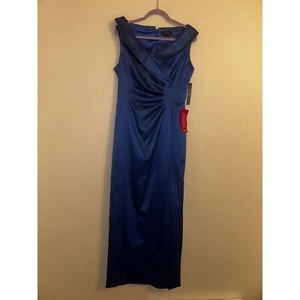 Tahari ASL Cerulean Blue New Years Eve Ball Gala Formal / Long Dress Gown NWT - Picture 1 of 13