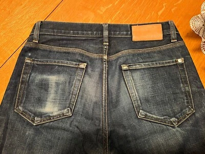 JEANS BALDWIN HENLEY LAVADO OSCURO RIBETE JAPONÉS DESGASTADOS 31 X 34 ¡BONITOS! Foto 1 de 4