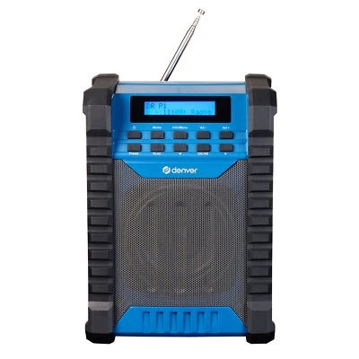 Denver WRD-60 Bluetooth Baustellenradio DAB/FM IP54 Schwarz Blau Gratis Versand