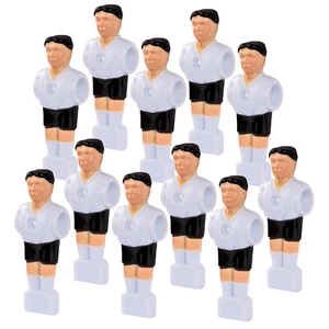 Kicker Spielerfiguren Figuren Tischfußball Spieler-Set 11-tlg. weiß/schwarz - Bild 1 von 4