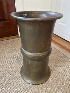 Vintage Copper Umbrella Stand Large Vase Farberware Brooklyn NY 17.5”h X 10.5”d - Picture 1 of 7