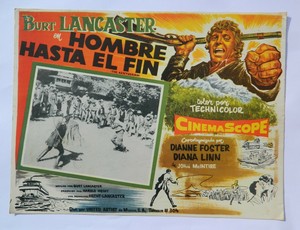 VINTAGE RARE THE KENTUCKIAN BURT LANCASTER DIANNE FOSTER MEXICO LOBBY CARD # 6