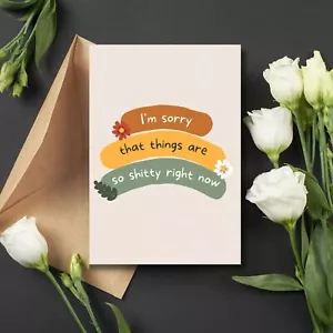 Funny Sympathy Card for Loved One Light Hearted - Picture 1 of 2