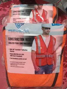 West Chester Orange Visibility Reflective Safety Construction Vest - 2PACK - Picture 1 of 4