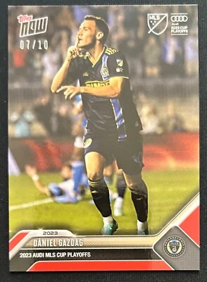 2023 Topps Now MLS Playoffs DANIEL GAZDAG Red Parallel 07/10 PHILADELPHIA UNION - Image 1 of 2