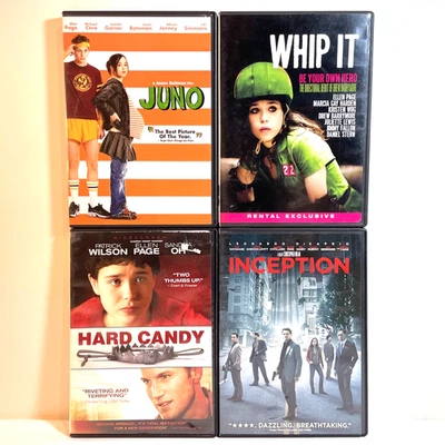 JUNO / WHIP IT / HARD CANDY / INCEPTION (DVD) Ellen Page - Comedy Drama Thriller - Image 1 of 4