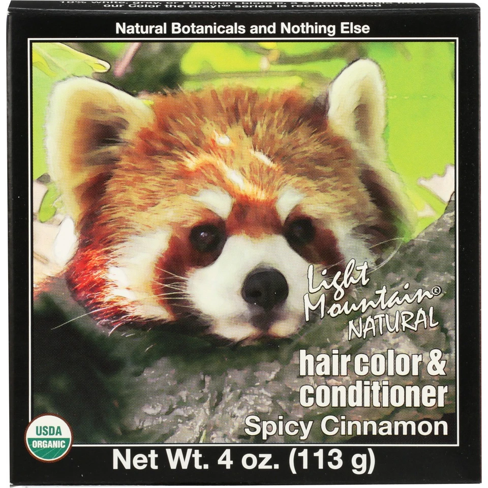 Cor e condicionador de cabelo natural Light Mountain canela picante 4 oz - Imagem 1 de 1
