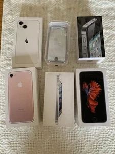 6 Apple IPhone Boxes 4, 5, 5C, 6S, 7, 13. All In Good Shape! Non Smoking Home! - Photo 1 sur 3