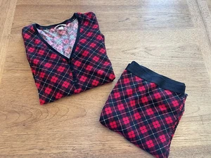 Victoria's Secret Negro Rojo Cuadros XX-GRANDE Conjunto de Pijama Térmico Manga Larga VS - Imagen 1 de 2