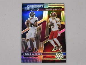 2025 Panini Mosaic Carbon Copy Silver Prizm #6 Lamar Jackson Jayden Daniels - Picture 1 of 2