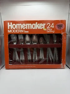 60er / 70er Jahre Vintage Viners Besteckset Hausfrau 24 Teile Kirschdaunen - RAR - Bild 1 von 4