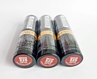 3 PACK Revlon Super Lustrous Lipstick 325 TOAST OF NEW YORK, Creme, New, SEALED - Image 1 of 4