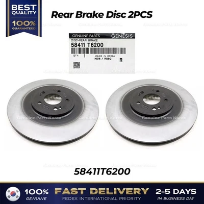 ⭐Genuino⭐ Disco de freno trasero 2 piezas 58411T6200 para Hyundai Genesis G90 GV80 Foto 1 de 4