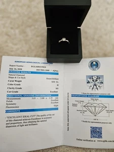 Engagement ring 18k white gold size L - Picture 1 of 8