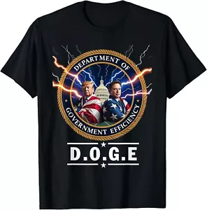 D.O.G.E DOGE Department Of Government Efficiency US Flag T-Shirt S-5XL - Picture 1 of 4