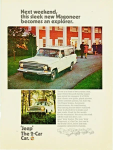 Vintage Jeep Wagoneer and Eli Lilly Color Advertisements from About 1970 - Picture 1 of 2