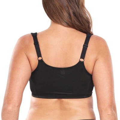 Women's Front Fastening Bras Full Cup Non Wired Back Support Posture Bra A-I Cup - Image 1 of 4