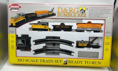 Model Power HO Scale D&RG Denver & Rio Grande Bumble Bee Work DDT Train Set - Image 1 of 4