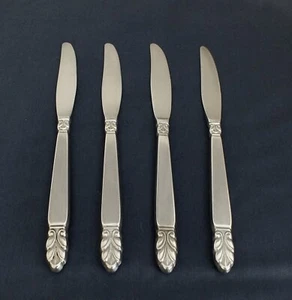 INTERNATIONAL stainless NORSE, 4 dinner knives, Satin & bright! LotBc3 - Picture 1 of 2