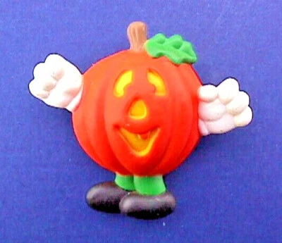 Gibson PIN Halloween Vintage PUMPKIN Man ANTHROPOMORPHIC JOL 1995 Holiday Brooch - Image 1 of 2