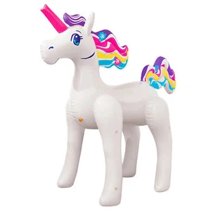 Aspersor inflable unicornio Bluescape blanco 5 pies exterior niños diversión acuática - Imagen 1 de 1