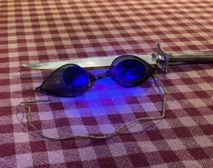 Antique 19th Century Folding Spectacles - Blue Glass - Welding - Picture 1 of 6