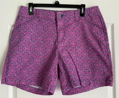 Lee 短裤百慕大直筒版型中腰粉色花卉棉弹力 6 英寸内缝 12 — 第 1/4 张图片