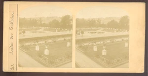 PARIS, Jardin des Tuileries, STEREO Vintage albumen print c.1860 - Picture 1 of 1