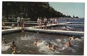 Kids Swim BOYS & GIRLS CLUB Water Activities CHAUTAUQUA New York Postcard 1973 - Picture 1 of 2