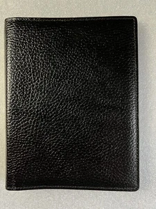 Vintage GIGLIODORO FIRENZE ITALIA Organizer Pianificatore Pelle Vitello Nero - Foto 1 di 12