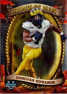2024 BOWMAN CHROME U #RM-12 DONOVAN EDWARDS RAMBLIN MAN MICHAGAN - Picture 1 of 2