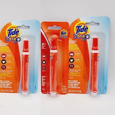 Lot Of 3 Tide Stain Remover for Clothes Tide To Go Pen Instant Spot Remover  - Image 1 of 4