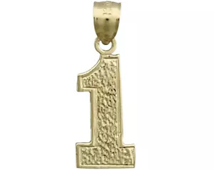 Nuevo Dije Número 1 Oro 14K - Imagen 1 de 6