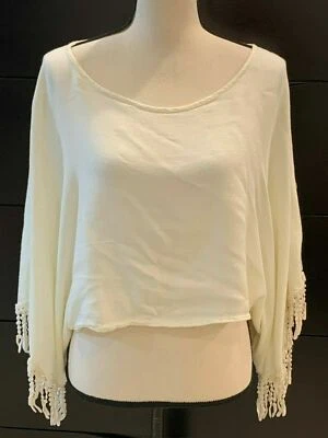 Wish Womens Kimono Bat Sleeve Asymmetric Top Size Large - Image 1 of 4