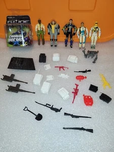 GI Joe Action Figure lot of 6 figures Backpacks guns weapons accessories parts - Picture 1 of 17