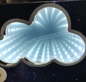 EZ-Illuminations LED Infinity Lighted Mirror Battery Operated w/Timer CLOUD - Picture 1 of 2