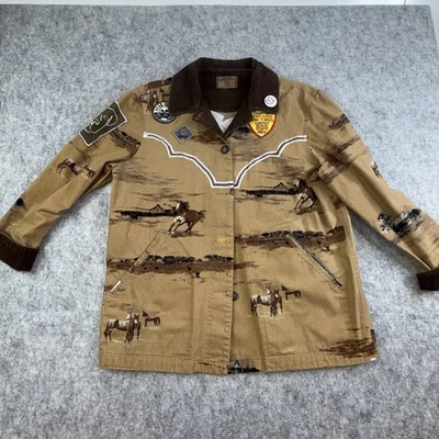 Vtg Gallop Shirt Womens Medium Horses Corduroy Western Unique Patches - Image 1 of 4