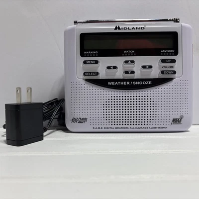 ⭐️Midland All Weather Alert Radio Alarm Clock Battery Backup - NOAA WR-120EZ⭐️ - Image 1 of 4