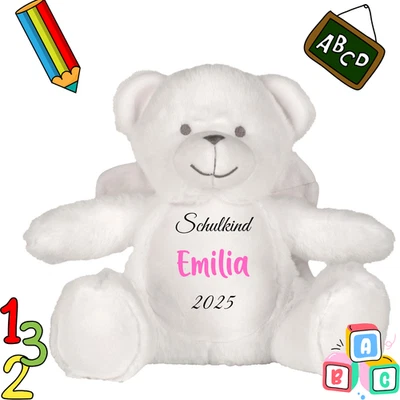 KIDDIES Schutzengel-Bär – Personalisiertes Einschulungskuscheltier mit Flügeln