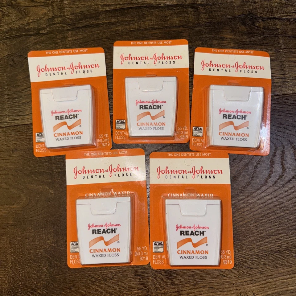 Johnson Johnson винтажный новый из старых запасов корица вощеная нить лот (5) новый 1996 - Изображение 1 из 1