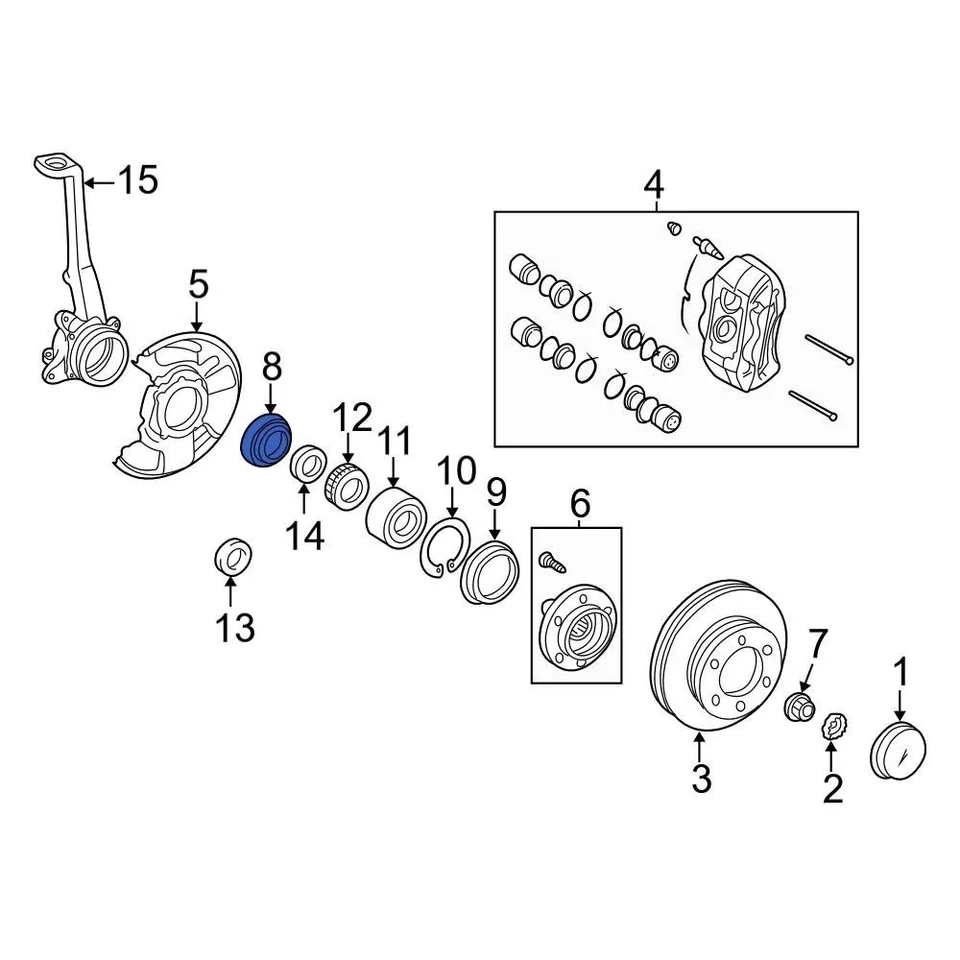 For Toyota Tacoma 1995-2004 Toyota 9031669001 Front Inner Wheel Seal Foto 1 de 4