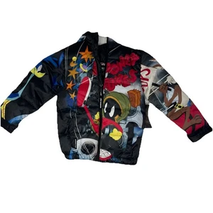 Neu Members only Looney Tunes Mantel Marvin The Martian gefütterte Jacke Kinder Gr. 5 - Bild 1 von 7