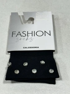 Calzedonia Mujer Diamantado Calcetines Talla Única PIETRE NERO | Nuevos con etiquetas - Imagen 1 de 7