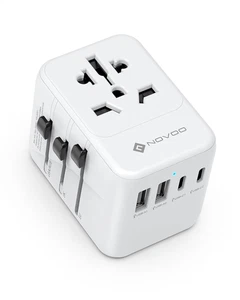 Adattatore Universale Da Viaggio, Adattatore Di Presa Universale PD 21W Con 2 Po - Foto 1 di 12