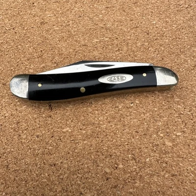 Case XX "XX's under" 1940-64' 2220 Peanut Pocket Knife Slick Black - Image 1 of 4