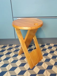 TABOURET PLIANT-SUZY-ADRIAN REED-Dlg TALLON-BOIS-DESIGN 80 - Imagen 1 de 4