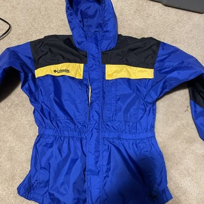 Vintage 1997 Columbia Ski Jacket Snow Youth 14/16Blue And Yellow - Image 1 of 3