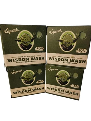 Lot of 4 Dr. Squatch Star Wars Limited Edition Soap Bar 5 oz Wisdom Wash Yoda - Image 1 of 2