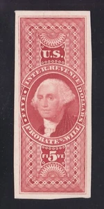 US R92P4 5c Probate of Will Proof on Card XF SCV $55 - Picture 1 of 2