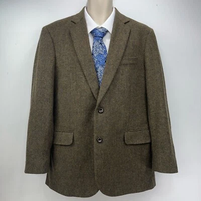 Brooks Brothers Tweed Jacket UK 42R Wool Blazer Madison Brown Herringbone - Image 1 of 4